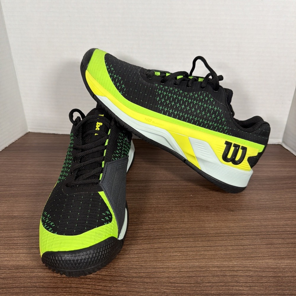Wilson Rush Pro Extra Duty Tennis Shoes Men's Size 7.5 Black Lime Green